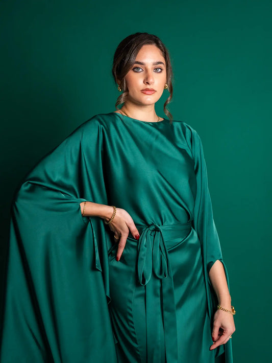 Velvet Royal Green Melted Silk Set