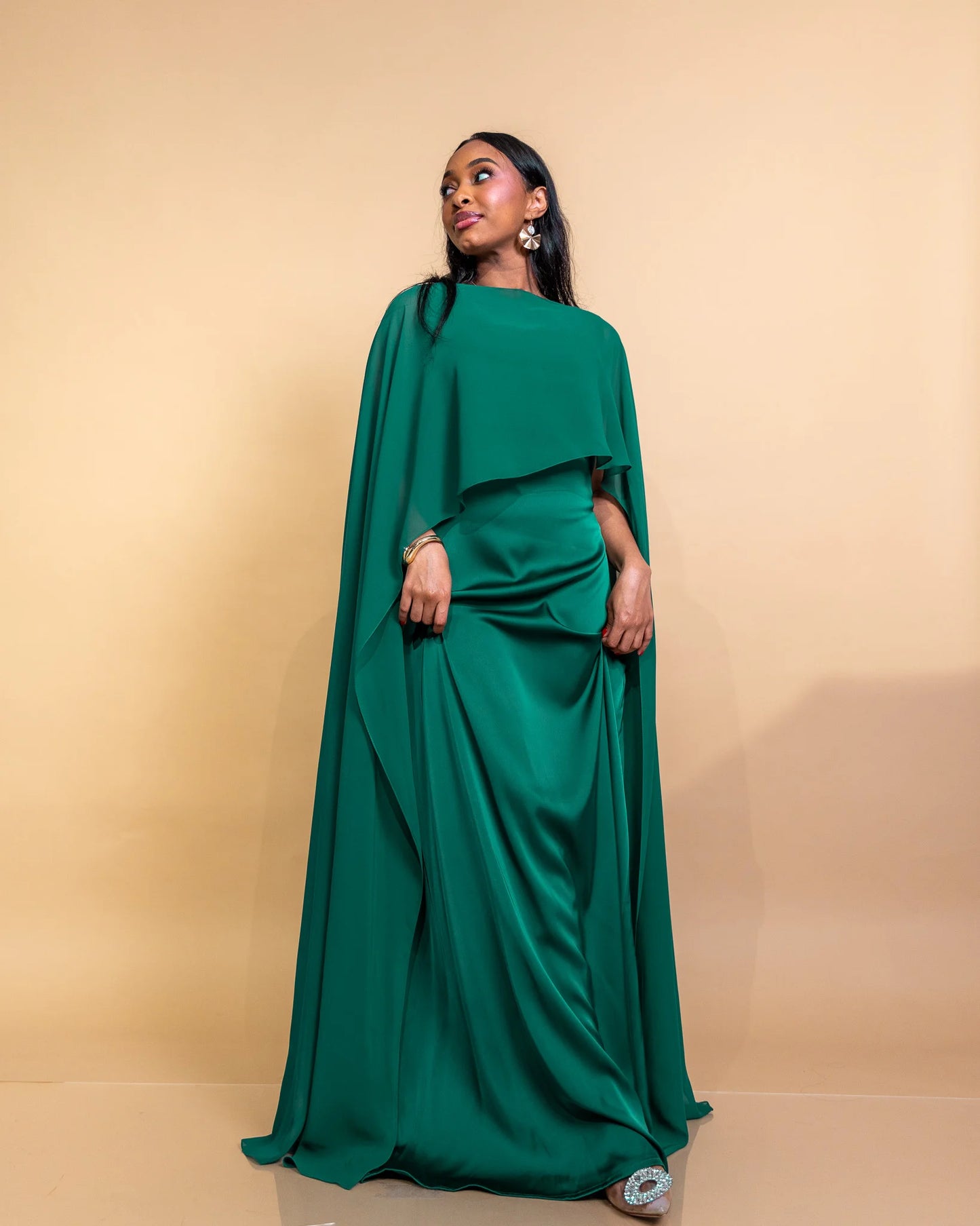 Emerald Green Lily Veil Dress