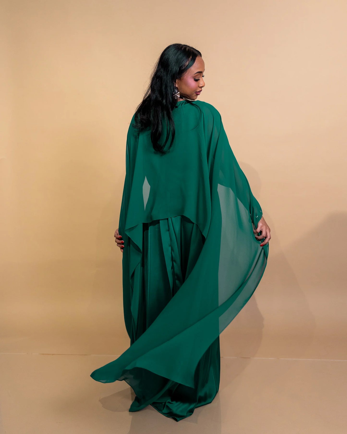 Emerald Green Lily Veil Dress