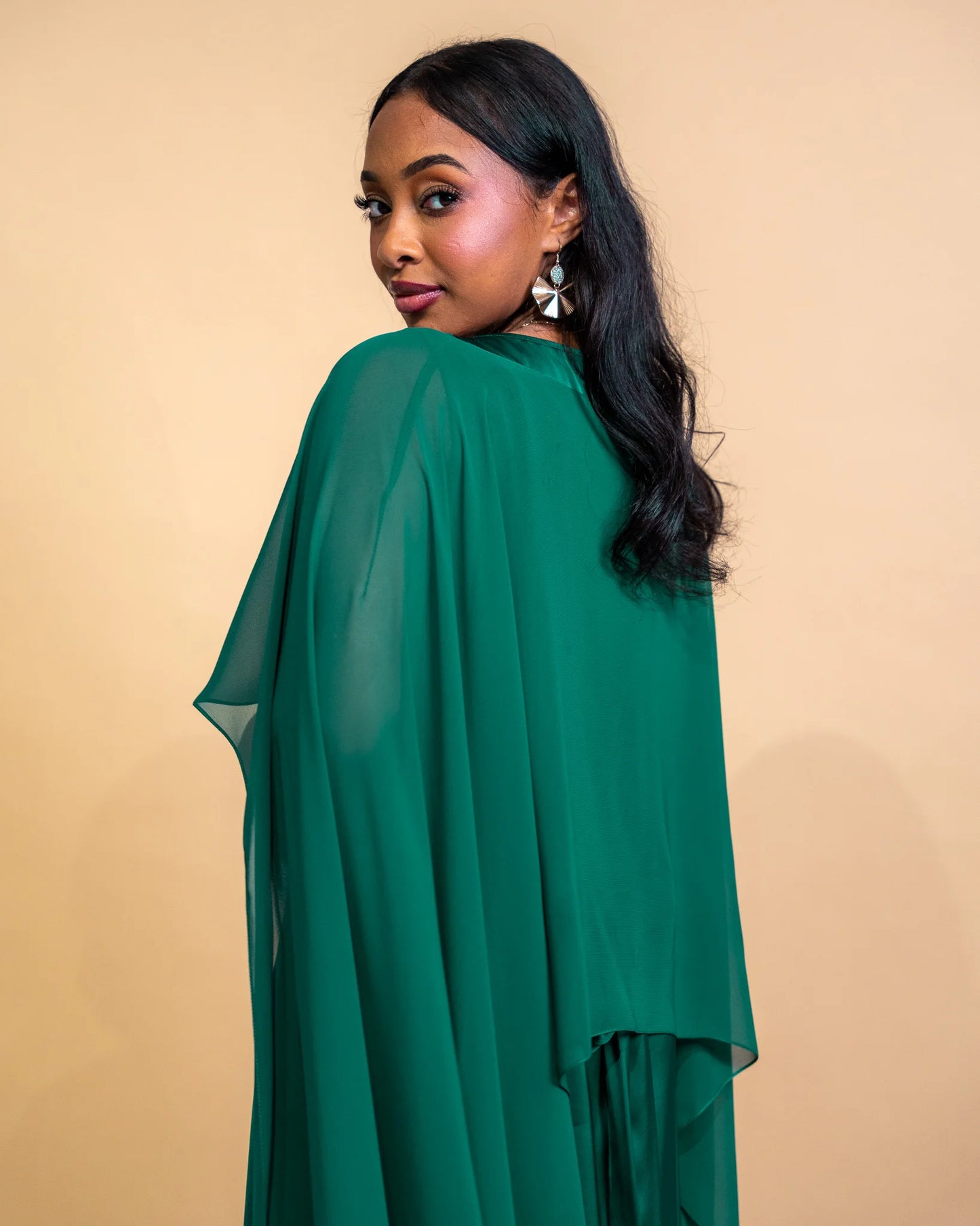 Emerald Green Lily Veil Dress