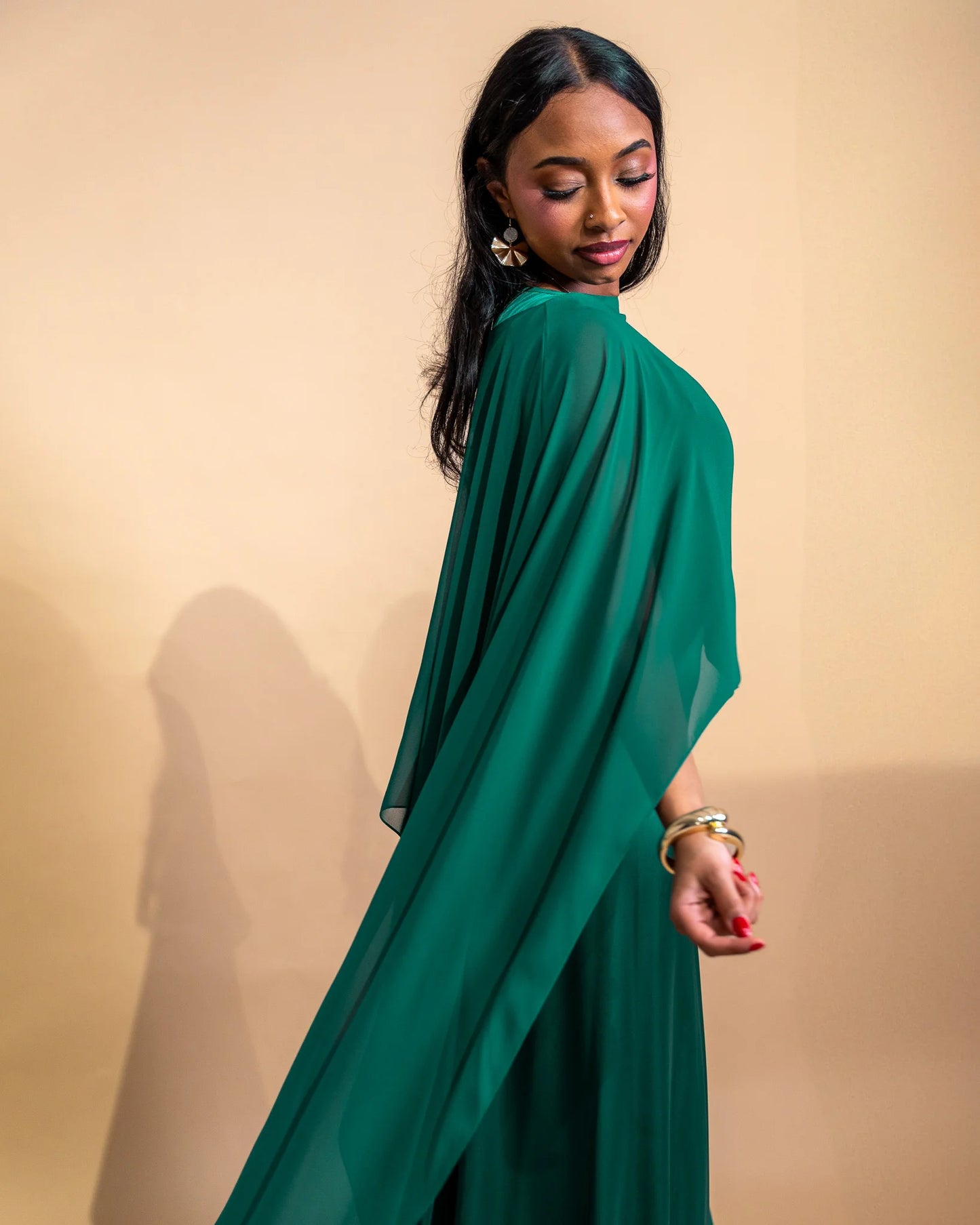 Emerald Green Lily Veil Dress
