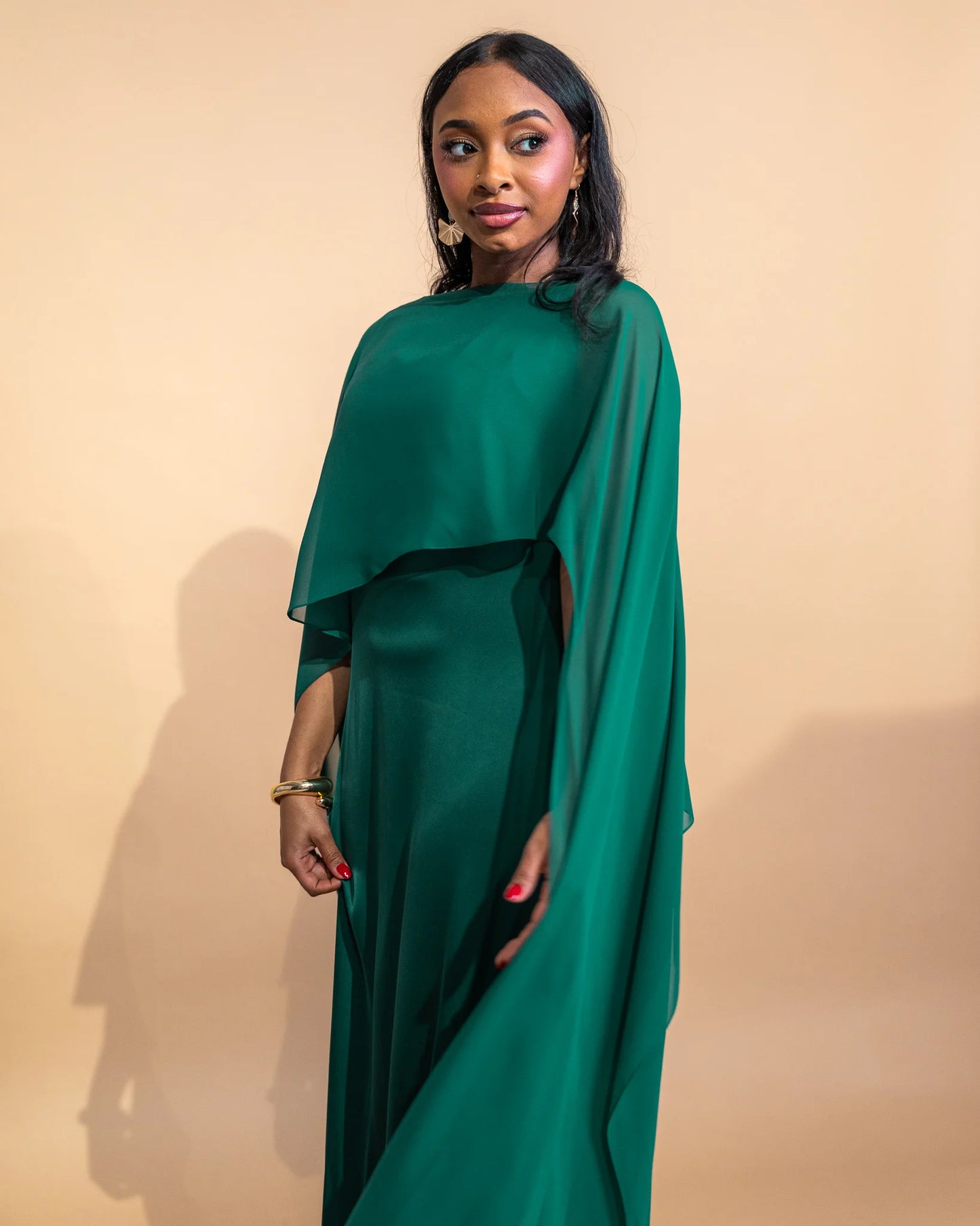 Emerald Green Lily Veil Dress