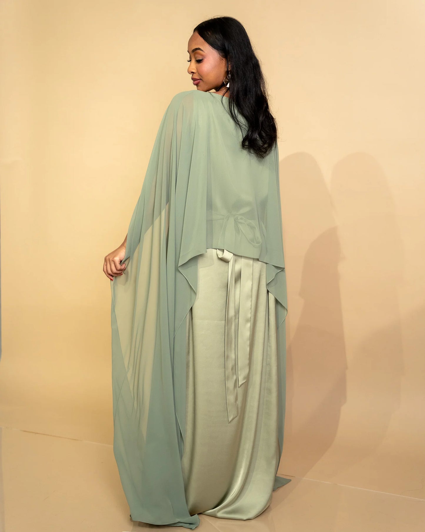 Matcha Green Lily Veil Dress