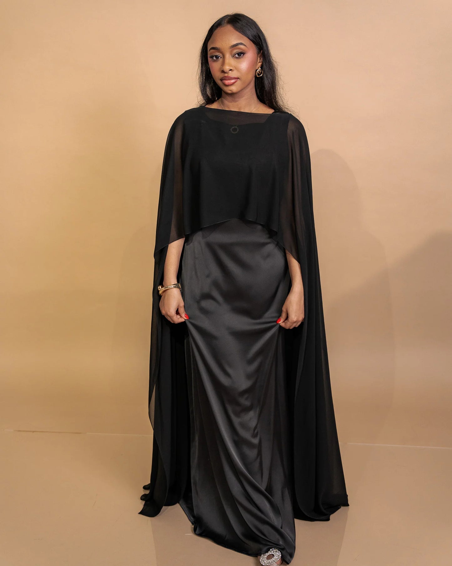 Black Lily Veil Dress