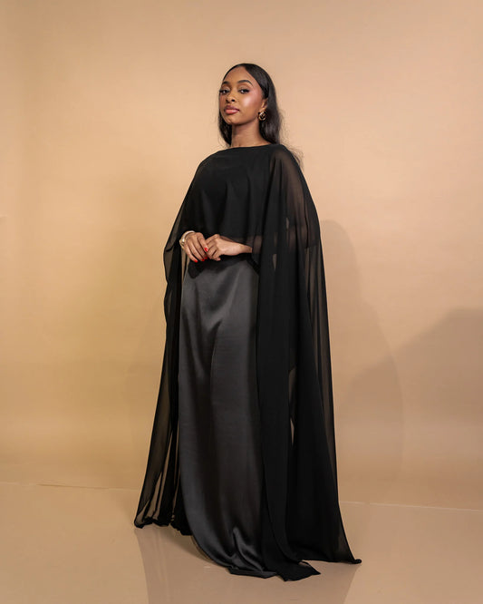Black Lily Veil Dress