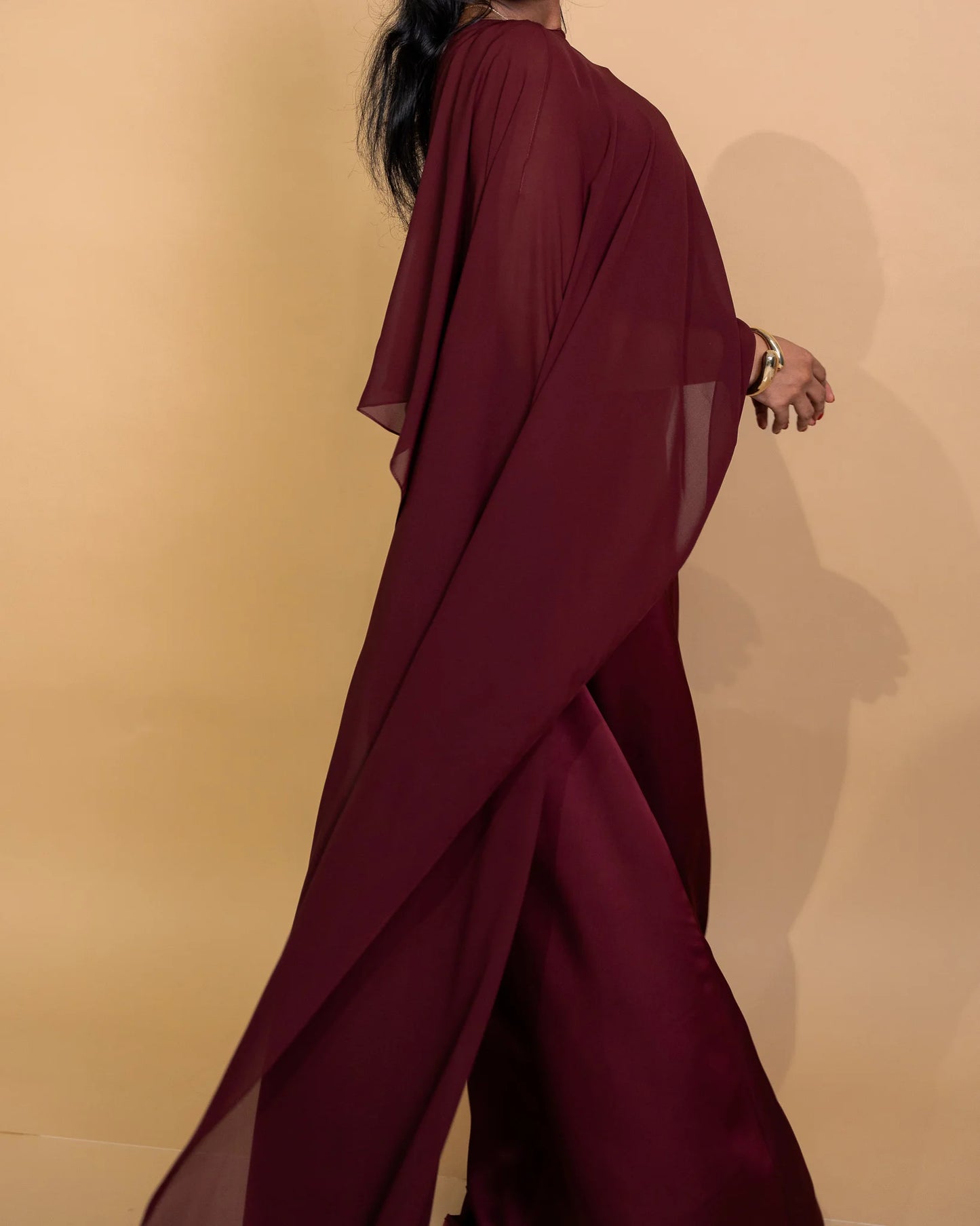 Burgundy Lily Veil Dress