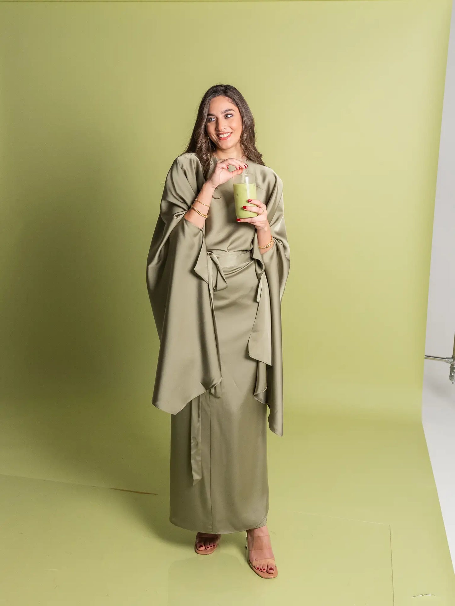 Matcha Green Melted Silk Set