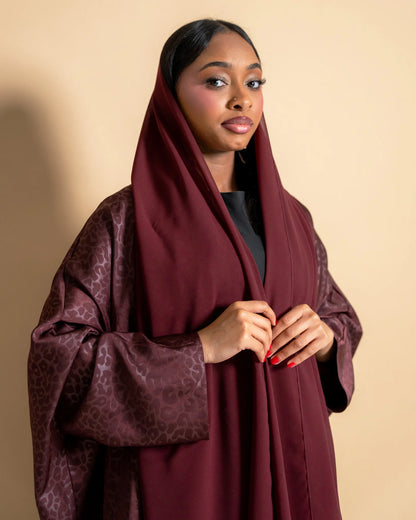 Red Leopard Abaya – Fierce & Glamorous